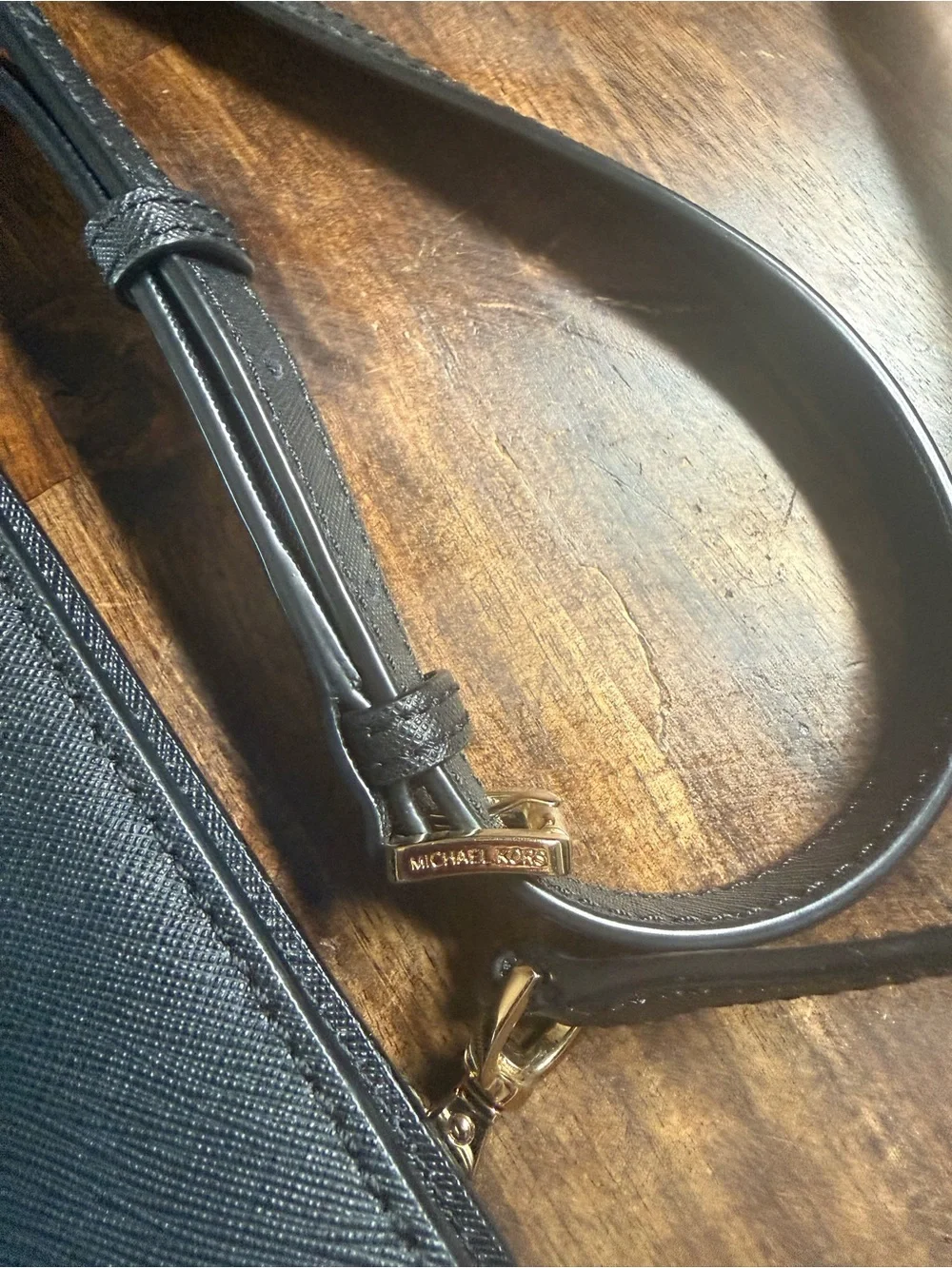 Michael Kors Black Saffiano Leather Crossbody Bag